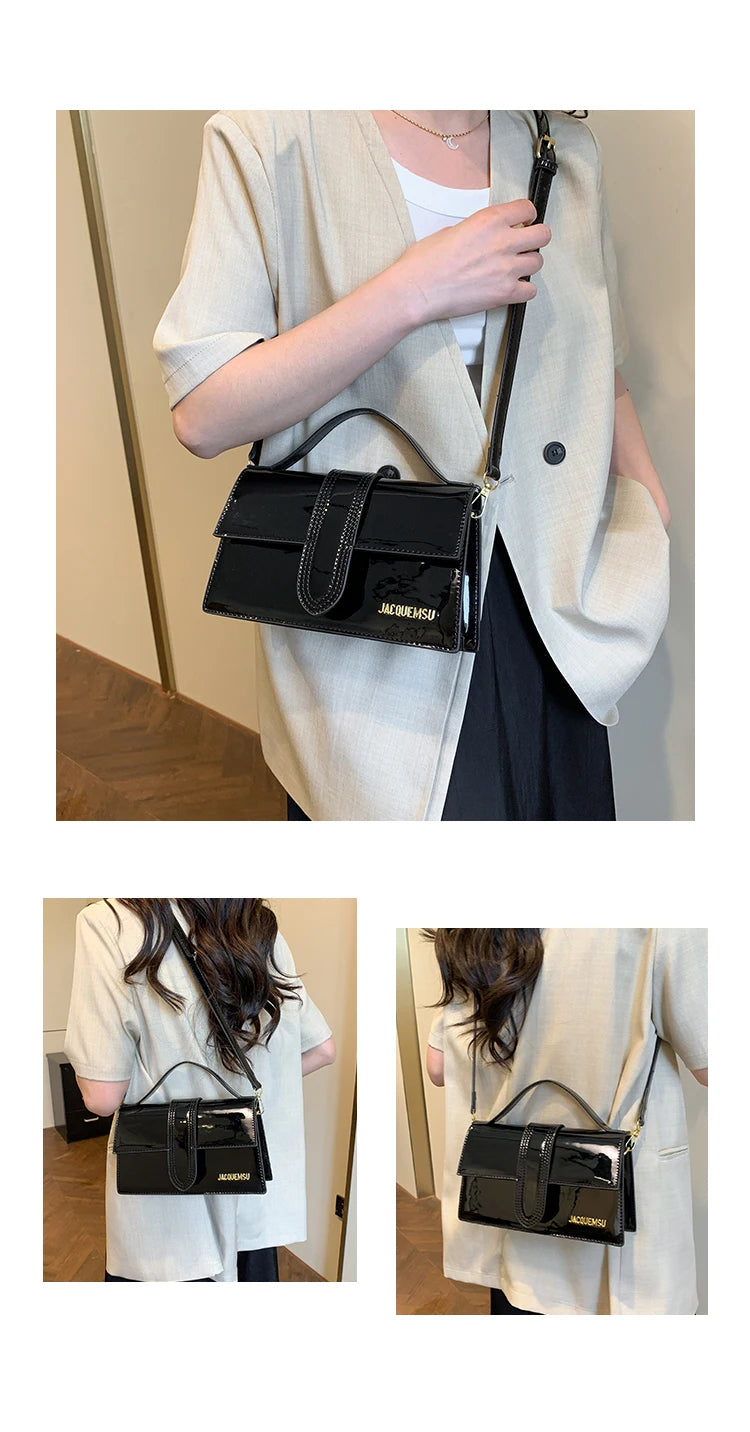 Luxury High-End Designer Paris Fashion Bag For Women Featuring Elegant Leather Crossbody Strap