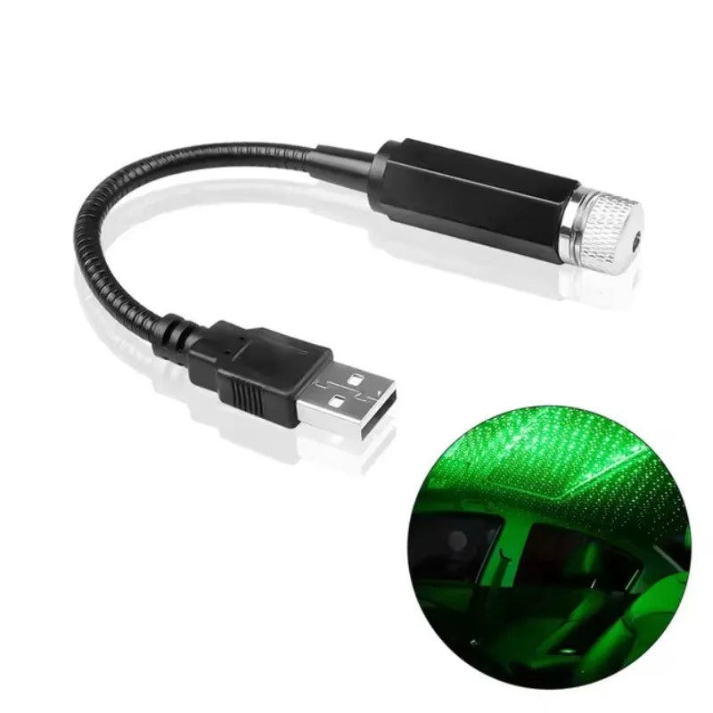 Car Romantic LED Starry Sky Night Light 5V USB Powered Galaxy Star Projector Lamp for Car Roof Room Ceiling Decor Plug and Play