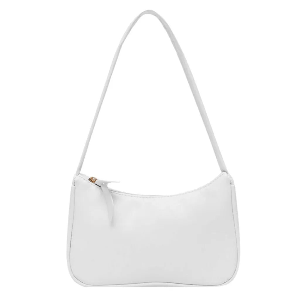 Retro Women Solid Color Zipper Phone Bag Hand Bag Shoulder Bag Armpit Bag Casual 2024 Bags For Women сумка женская