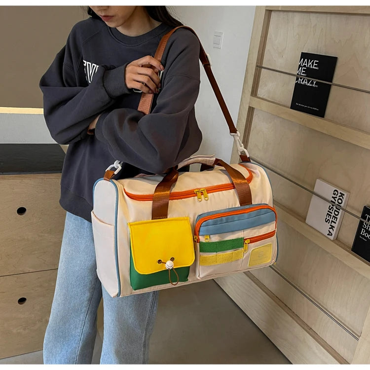 Travel Bag, Duffel Bag Cosmetics Bag, Professional Fitness Bag, Yoga Swimming Training Backpack, Satchel Shoulder Crossbody Tote Bag, Suitable for Men and Women