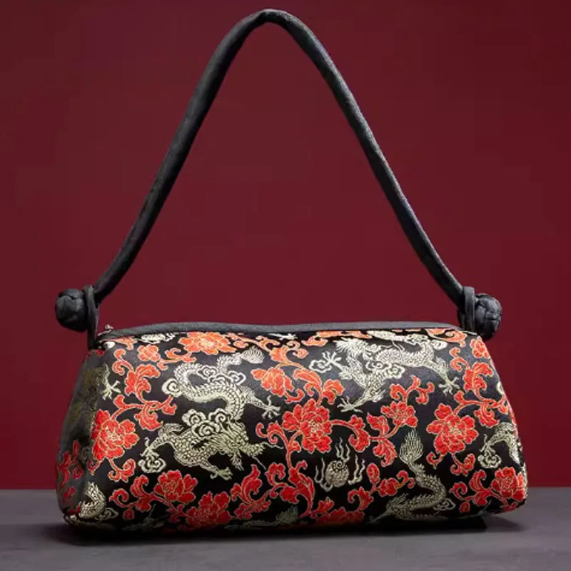 Luxury Silk Embroidered Women Bag 2025 New Fashion Matching Bride Women Handbag Evening Bag Shoulder Bag