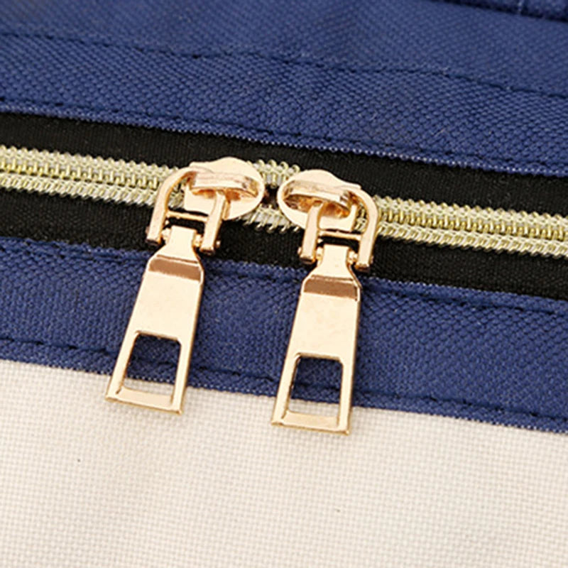 Large Capacity Canvas Mummy Bag Multifunctional Baby Bottle Thermal Insulation Travel Storage Bag Fashion Mummy Bag Hanging Bag