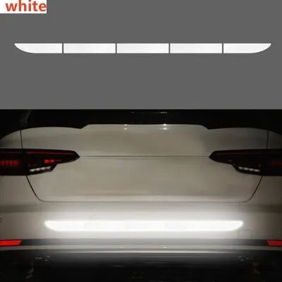 Car Reflective Stickers Rear Trunk Reflector Car Driving Safety Warning Mark Auto Body Waterproof Decal Car Exterior Accessories