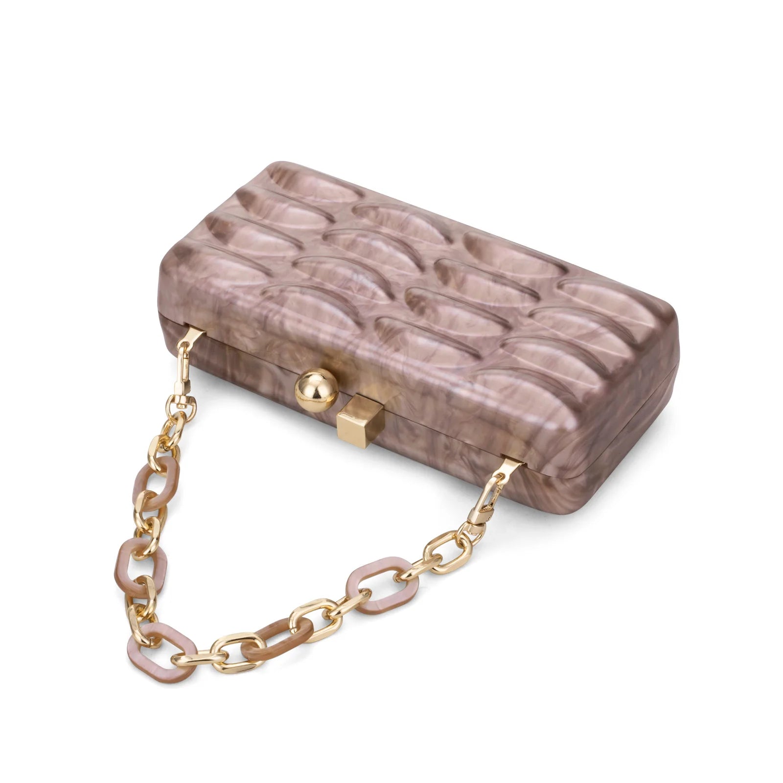 Luxury Evening Bag For Women Elegant Acrylic Hard Surface Ladies Clutch 5 Color Hangbag Party Wedding Shoulder Bags 2024 Fashion