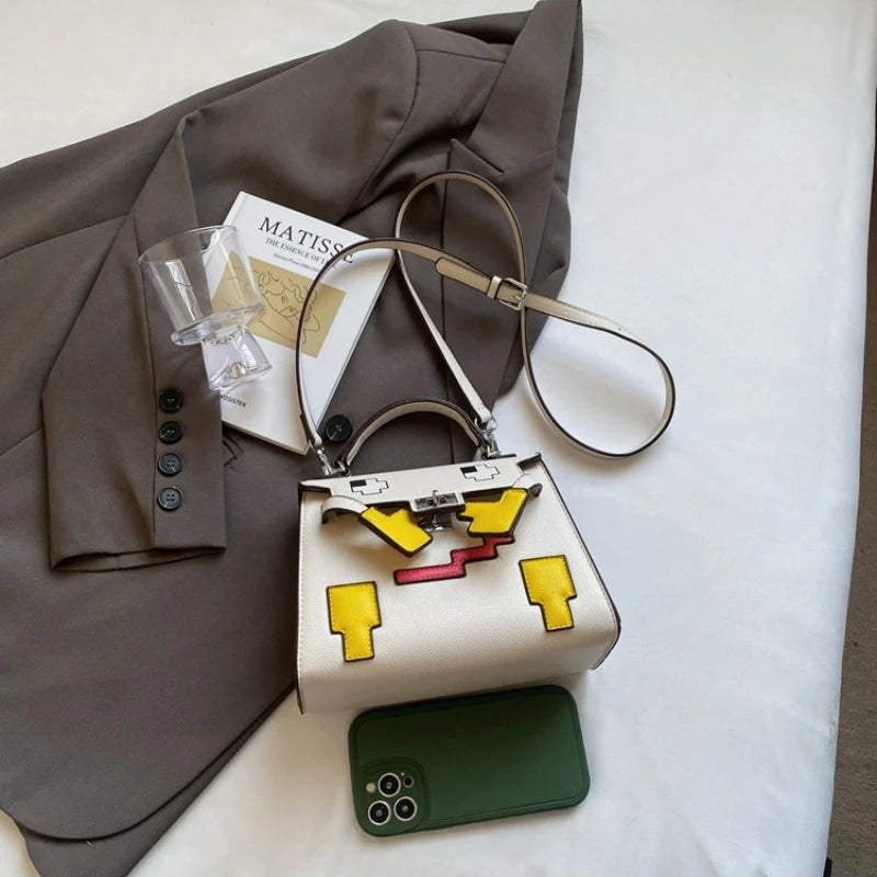 Vintage Distressed Leather Messenger Bag Multi-Pocket Crossbody Purse for Women Retro Shoulder Tote, Textured Day-to-Night Bag