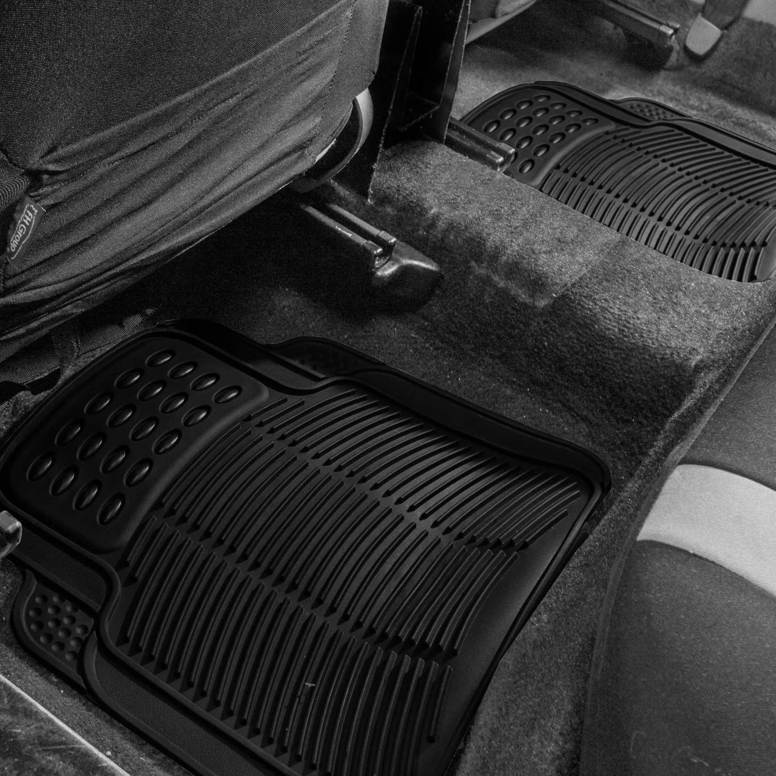 (4PC)  All Weather Car Floor Mats, Universal Design, Car Floor Mats With Grip Ridges, Waterproof, For Cars, Trucks And SUVs