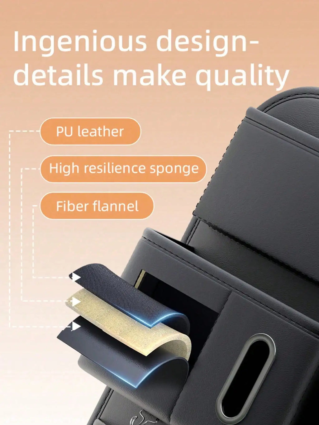 1pc Car Seat Back Organizer, In-Car Seat Back Folding Table, Multi-Functional Storage Box, Storage Supplies