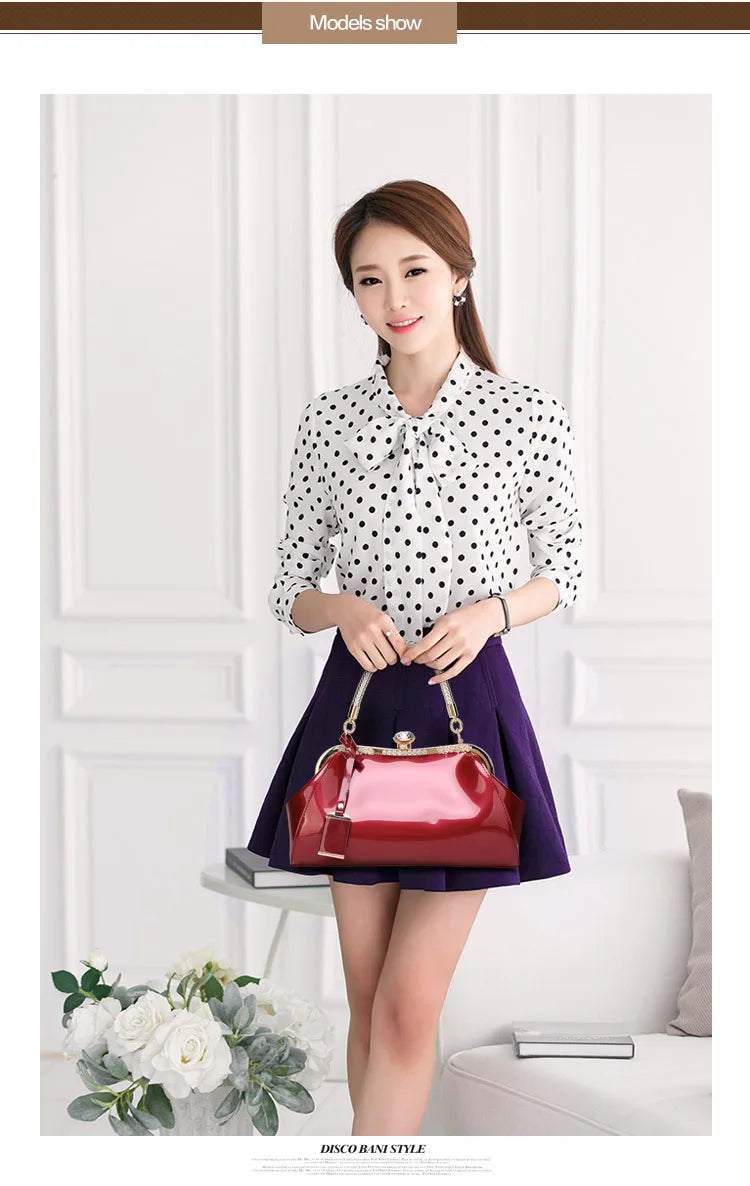 Elegant Patent Leather Evening Bags for Women Ladies Clutch Shoulder Handbags Wedding Party Accessories bolsa feminina