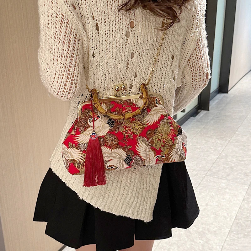 Luxury Evening Clutch Bag For Women Bride Wedding Clutch Purse Chain Shoulder Bags Small Party Handbag Rattan Handle Handle Tote