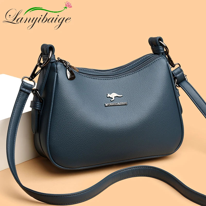 Luxury Designer Ladies Handbags New High Quality Leather Shoulder Bag For Women Female Retro And Minimalist Crossbody Bags Purse