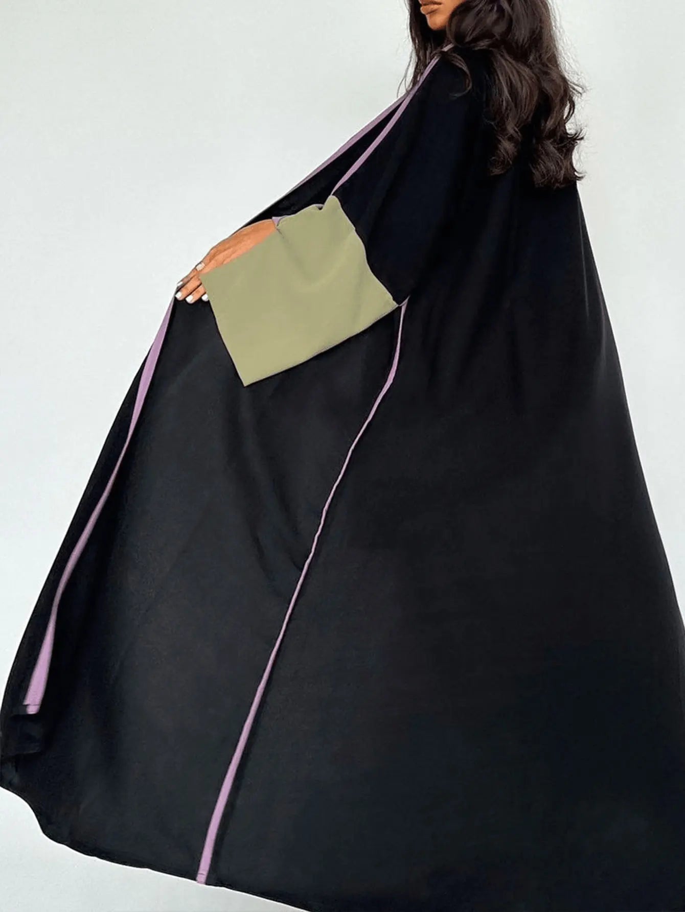 Islamic Black Abaya for Women Ideal for Ramadan Daily Wear in Middle East Countries like Oman Bahrain for Muslim Modest Fashion