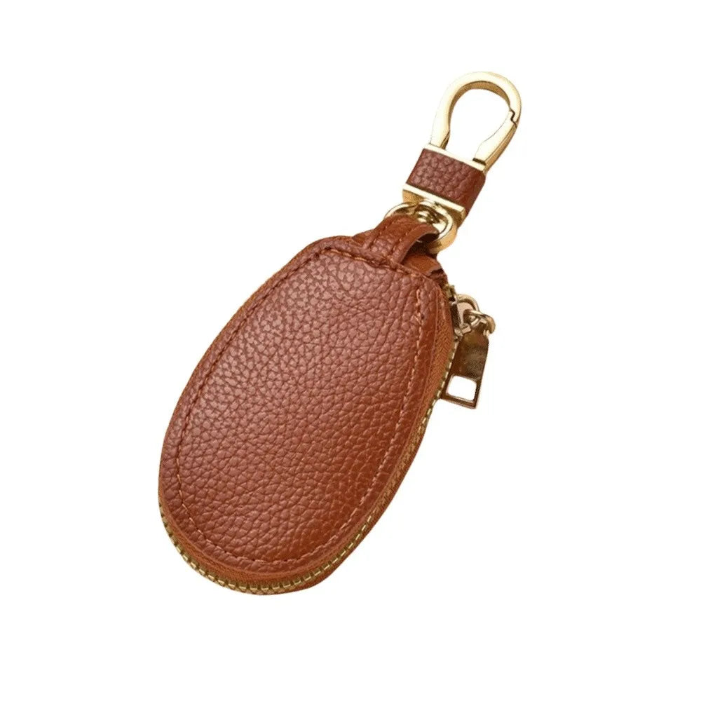 Luxury Car Key Bag Large Capacity Zipper Closure Mini Storage Bag Organizer Protection Cover Keychain Holder Travel Essential