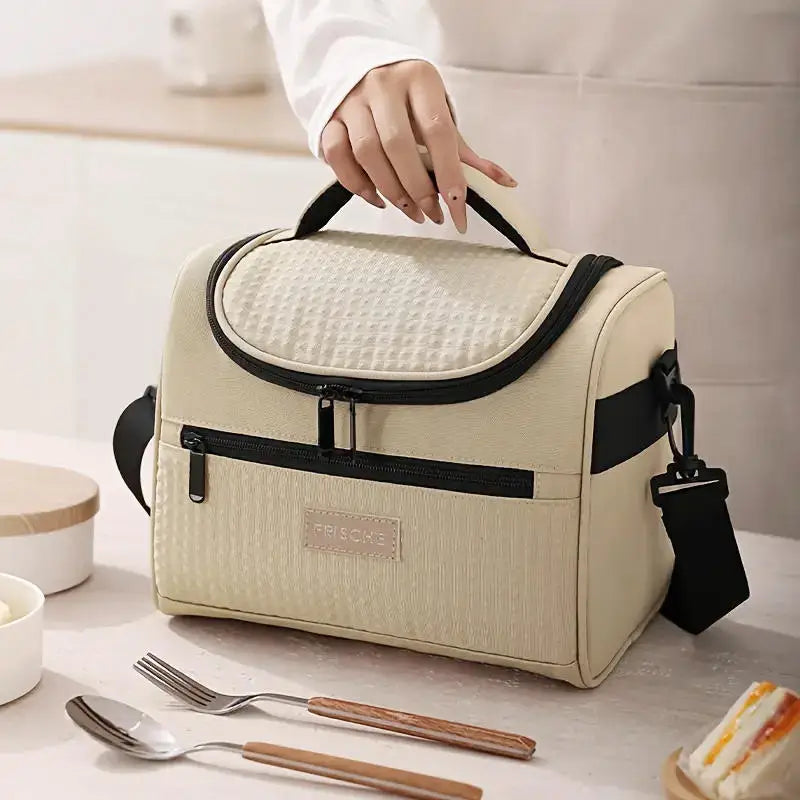 New Tote Cooler Lunch Bags Portable Outdoor Picnic Office School Insulation Bag with Shoulder Strap