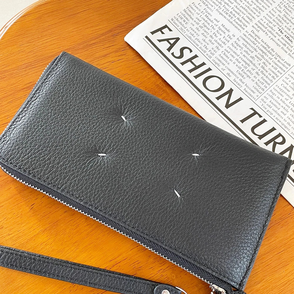 Luxury Design Phone Bag Woman Portable Genuine Leather Cross-body Bag Custom Name Fashion Casual Lady Shoulder Bag Card Wallet