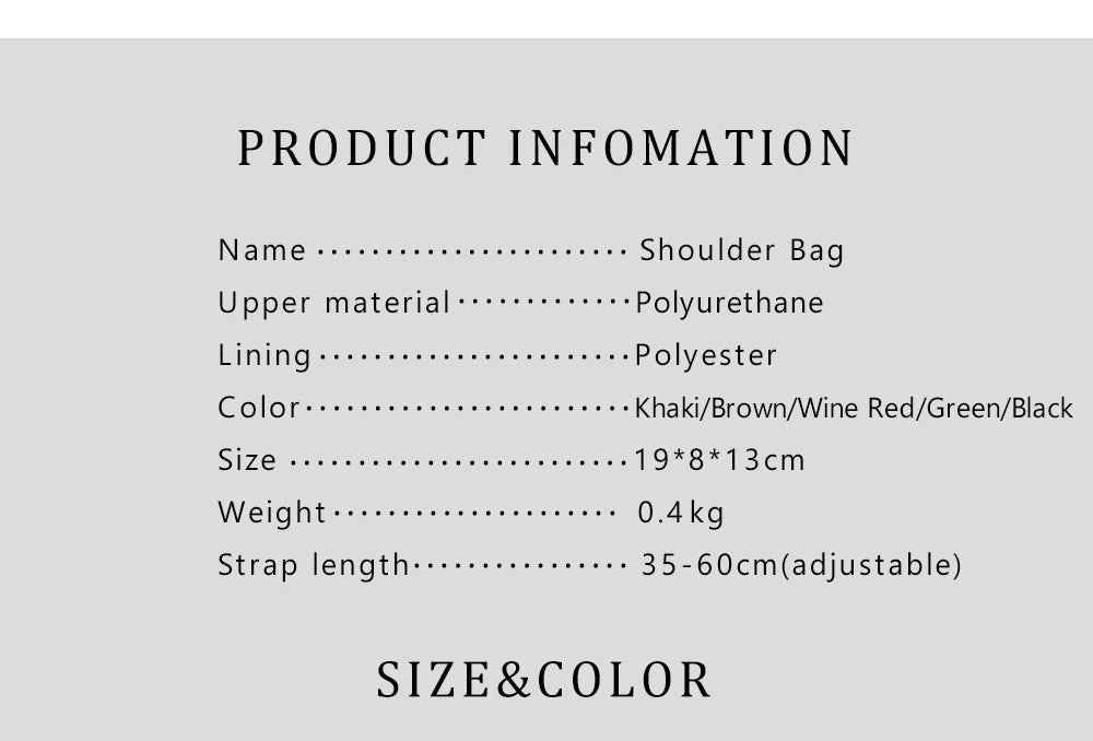 Fashionable Classic Light Luxury Letter PU Material Crossbody Bag Design Exquisite Craftsmanship Women's New Shoulder Bag