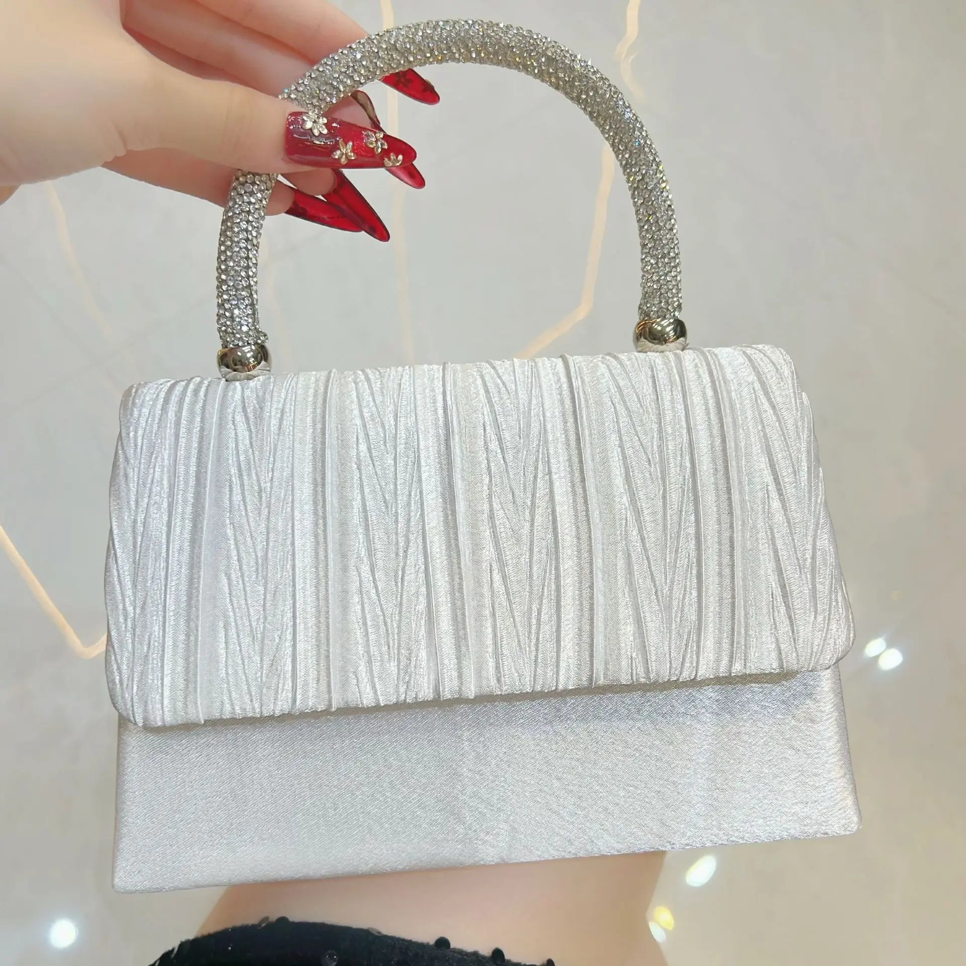 Luxury Handbags Women Bags Designer Evening Bags 2025 Fashion Shoulder Bags Dinner Party Purse Metal Handle Pouch Sac