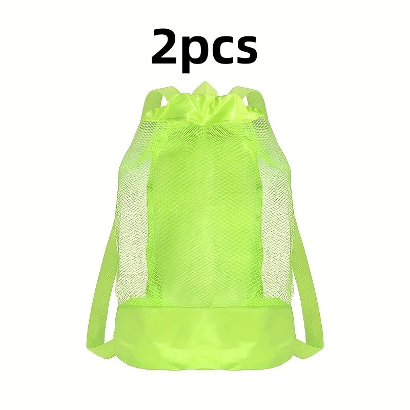 Beach toy bag, double-shoulder style, large capacity, essential for seaside activities,convenient to carry,perfect birthday gift