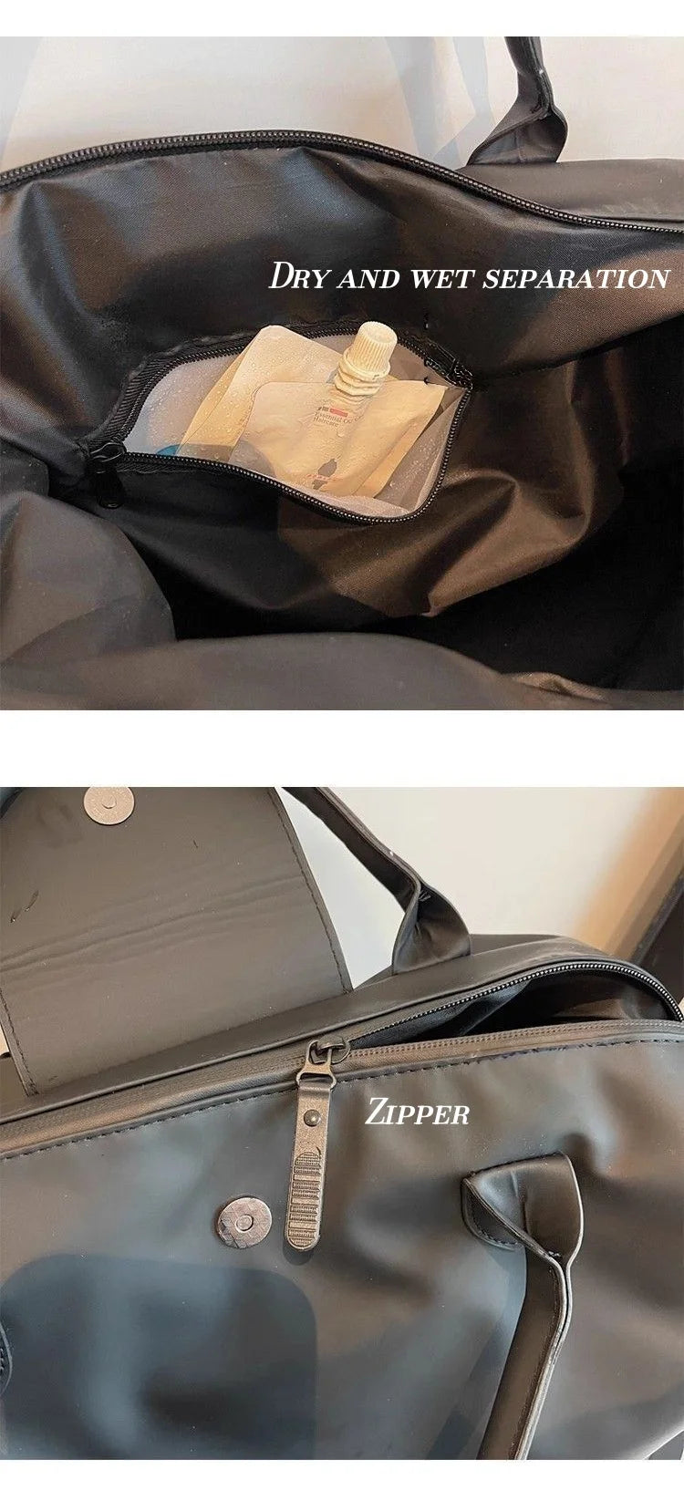 Women's Yoga Fitness Bag Short Trip Travel Bag Waterproof Soft Large Capacity