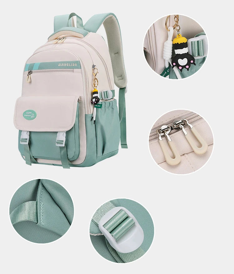 Backpack Children School Bag Back Pack For Boy Girl Kid Child Teenager Class Schoolbag Primary High Bookbag Female Women Teens