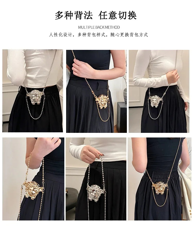 Luxury Designer Women's Leather Crossbody Bag Elegant Shoulder Handbag For Ladies Classic Stylish Tote Messenger Purse