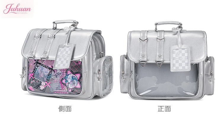 Original Ltabag Backpack Large Food Pain Window Two-dimensional Single Shoulder Messenger Bag Sweet College Schoolbag for Women