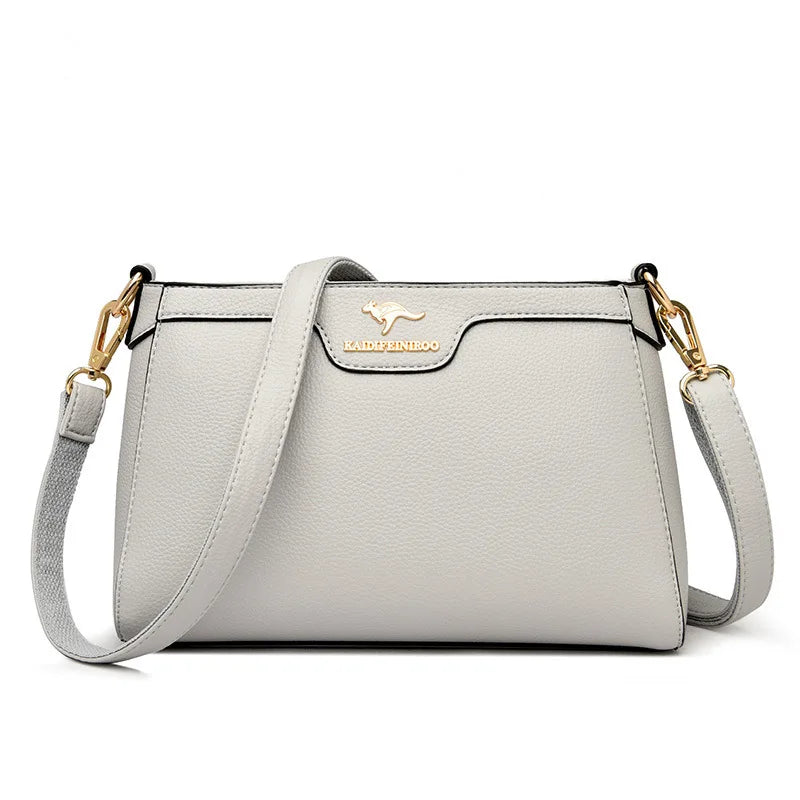 Fashionable Urban Women's Crossbody Bag Single Shoulder Bag Small Square Bag Stylish Mom Bag PU Material Medium Size Zipper O...