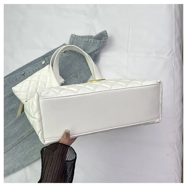 2025 New Women's Tote Bag Diamond Quilted Mother Daughter Purse, Retro Handheld Shoulder Bag, Spacious & Stylish, Casual/Office