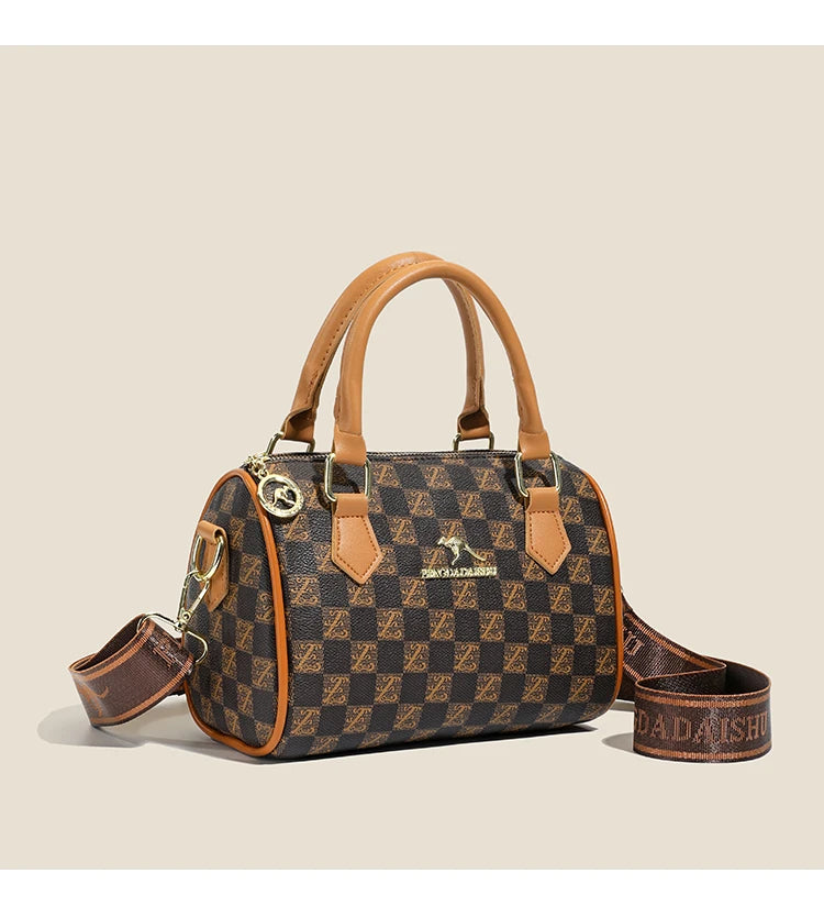 New vintage printed Boston handbag, trendy bags, versatile messenger bag