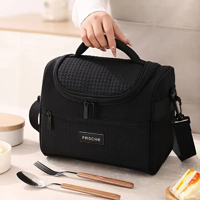 New Tote Cooler Lunch Bags Portable Outdoor Picnic Office School Insulation Bag with Shoulder Strap