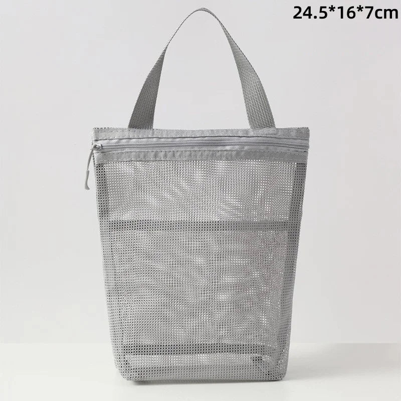 Mesh Makeup Toiletry Storage Bags Handbags Portable Travel Washing Body Shower Tools Organizer Hanging Cosmetic Organizer Pouch
