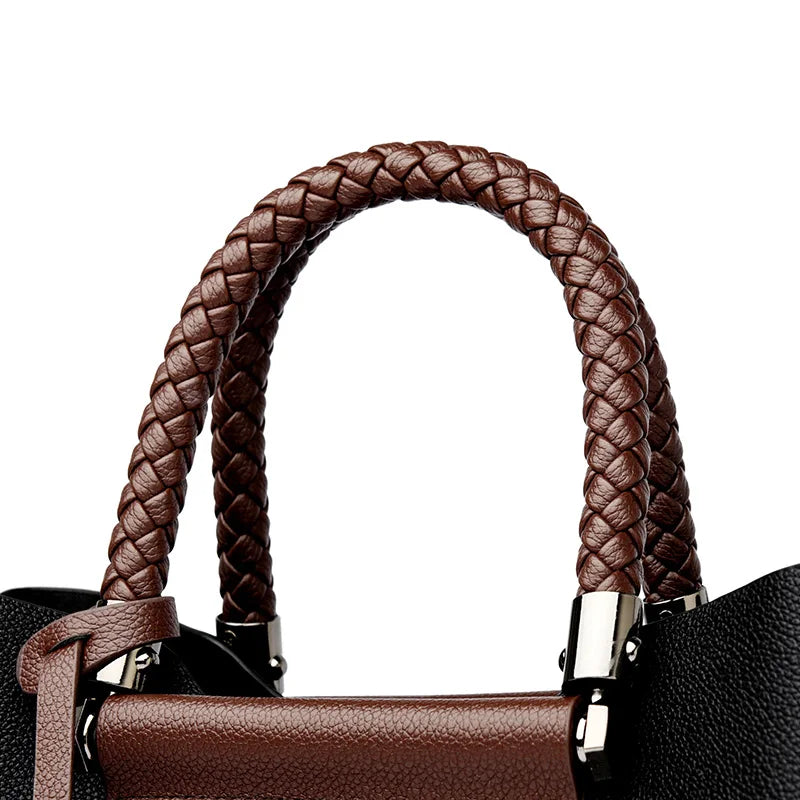 Elegant Women's Handbag Unique Handle Design Featuring a Stylish Pattern Spacious Interior  Adjustable Strap Functionality