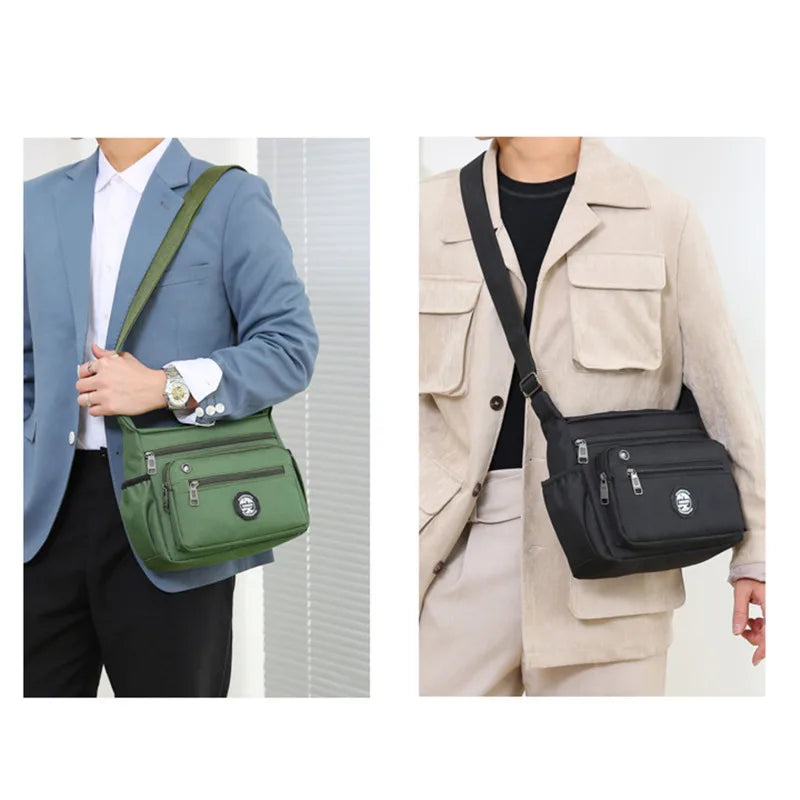 2024 Men's Messenger Bag Crossbody Shoulder Bags Men Small Sling Pack For Work Business Waterproof Oxford Packs Satchel Purse