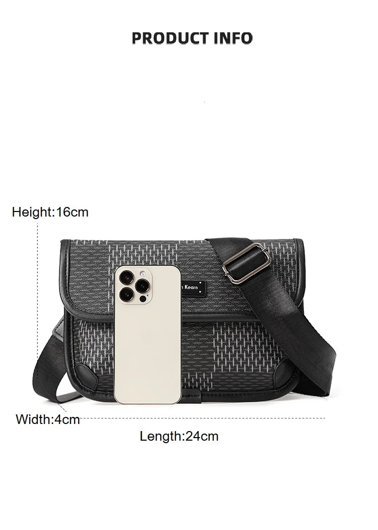 Luxury Man's Envelope Clutch Handbag Casual Shoulder Crossbody Bags Cool Street Boys High Quality Satchels Fashion Brand Bolsas