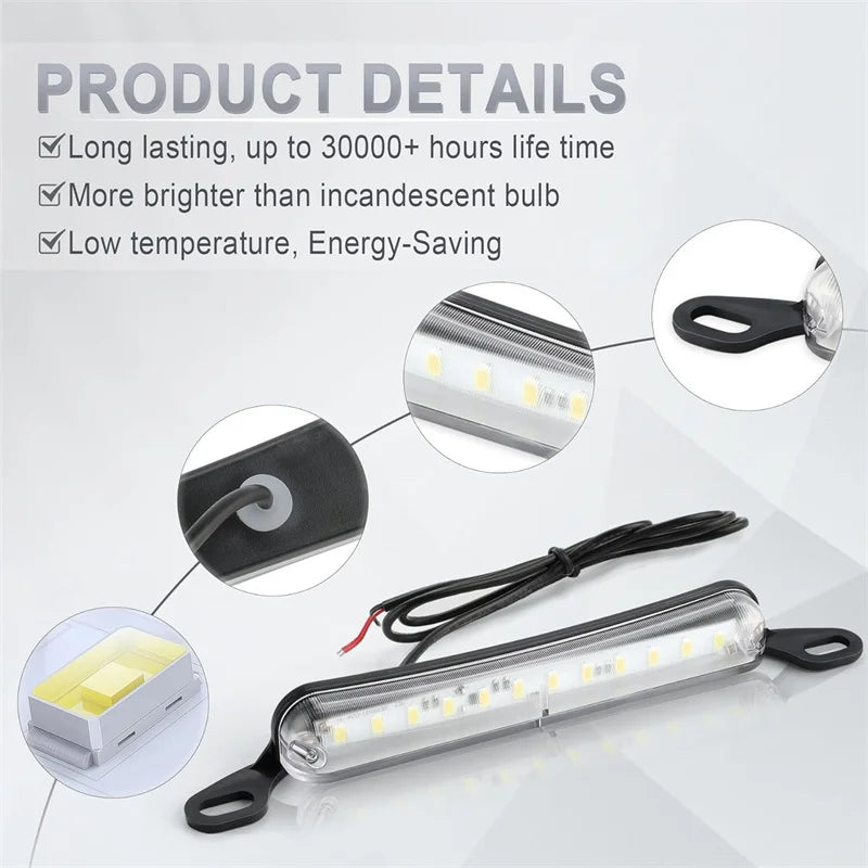 License Plate LED Light, Extremely Bright Assembly For Trailer UTV ATV Truck RV Boat