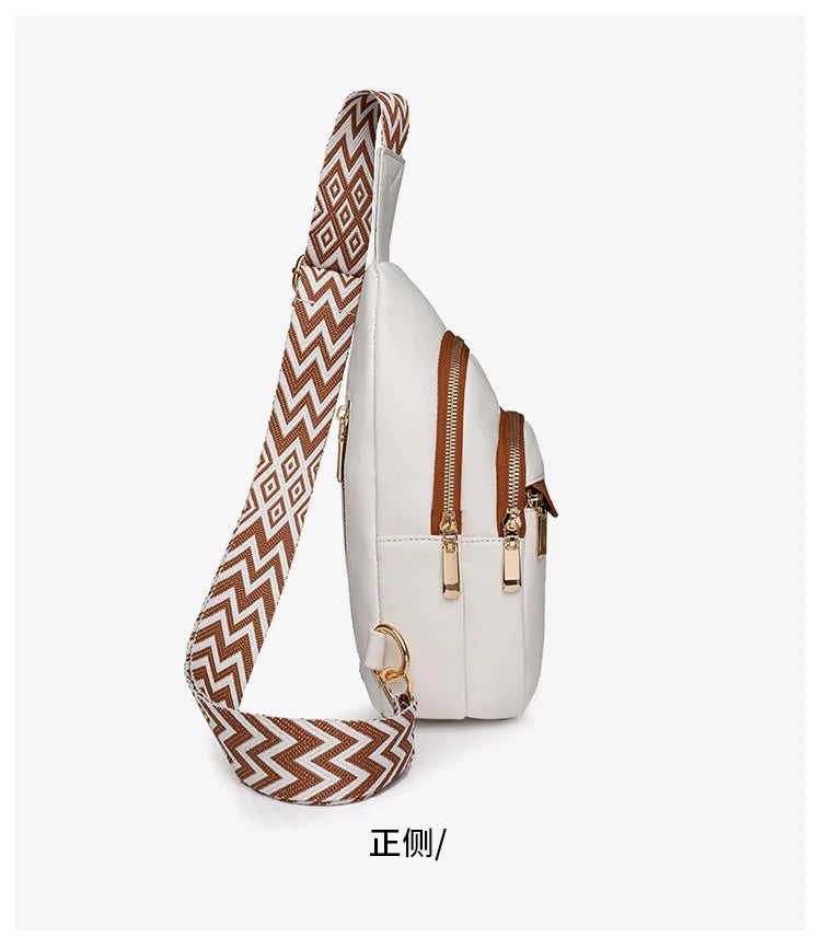 Sling Bag For Women Men Backpack Fanny Pack Crossbody Purse Chest Travel Shoulder Belt Bags Purse Handbag PU Leather Anti Theft