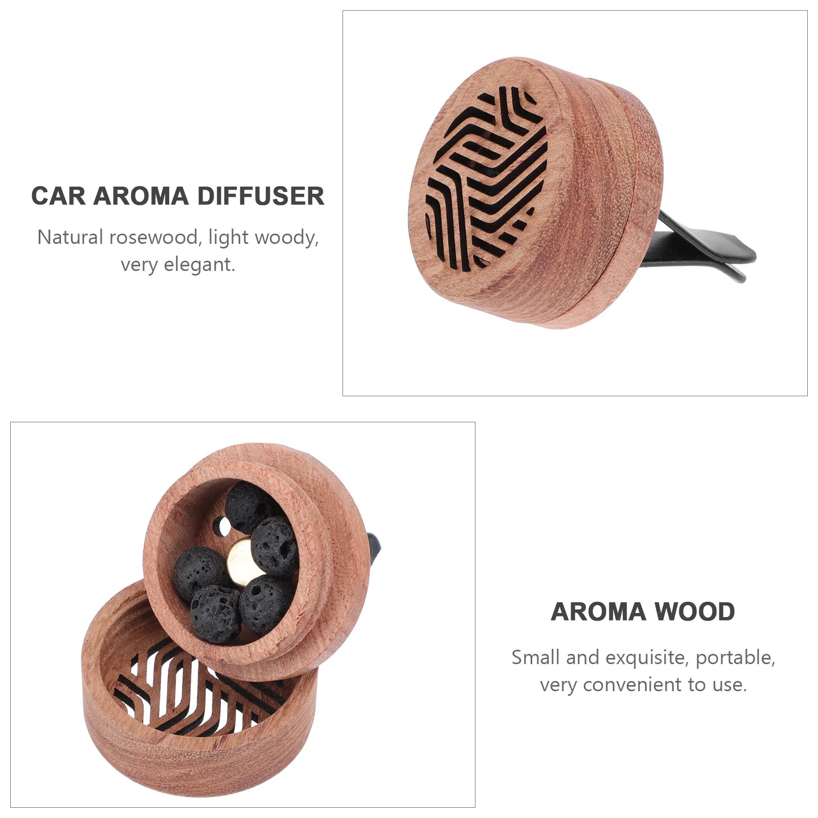 Aroma Diffuser Perfume Clip for Car Air Freshener Stainless Steel Aromatherapy Vent Office Scent Machine