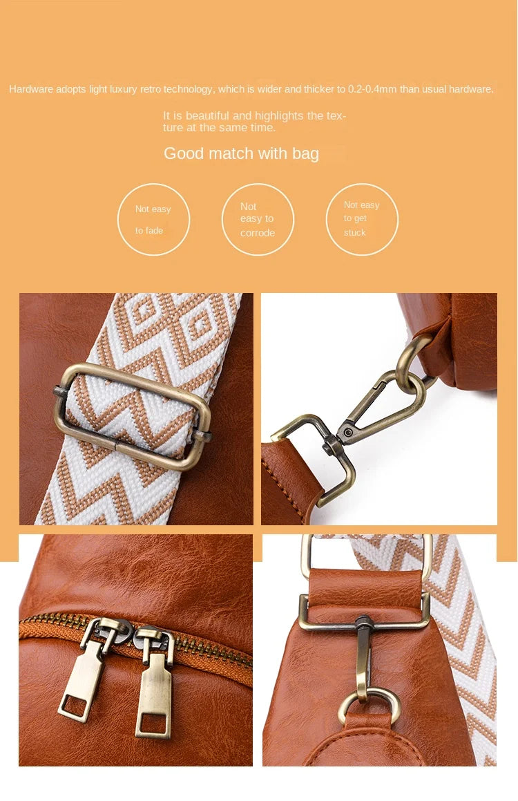 Bags for Women Newly Women Chest Pack Female Sling Bags Crossbody Waterproof Shoulder Chest Bag Casual PU Leather Messenger Pack