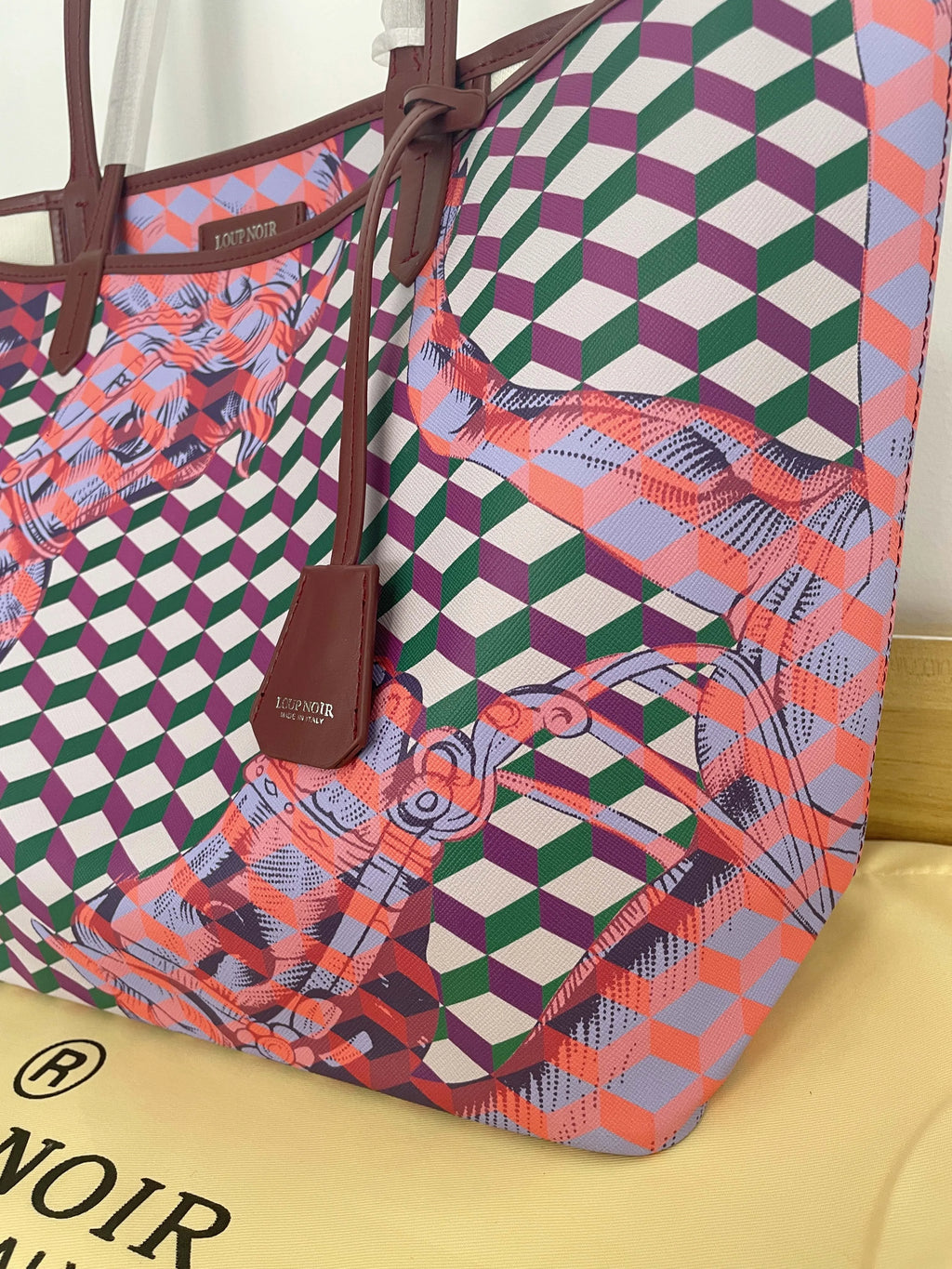 NEW LOUP NOIR Tote Bag for Women Shoulder Women Bags High Quality Famous Brands Bag Casual Totes Large Capacity Horse Noir Bag