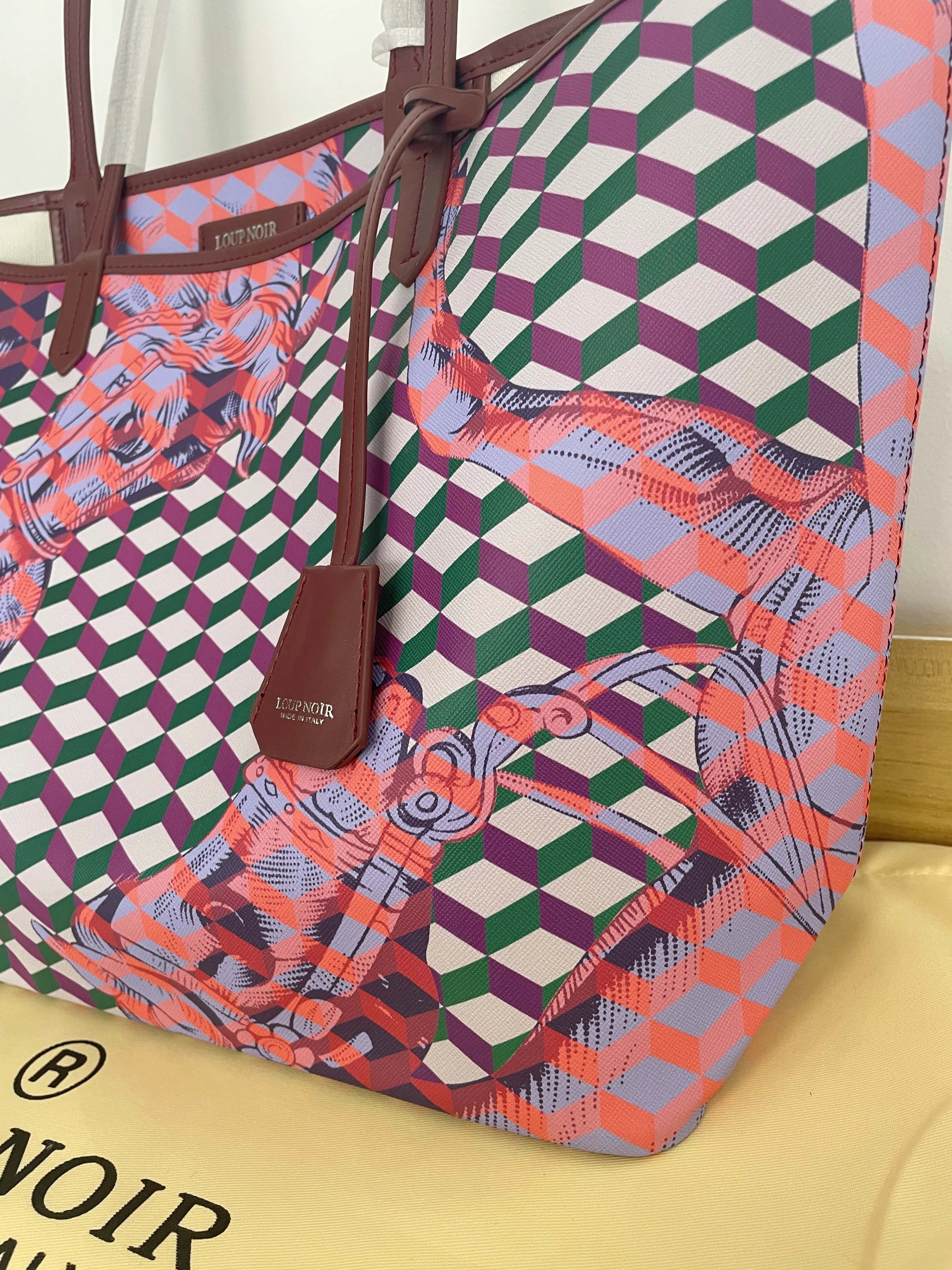 NEW LOUP NOIR Tote Bag for Women Shoulder Women Bags High Quality Famous Brands Bag Casual Totes Large Capacity Horse Noir Bag