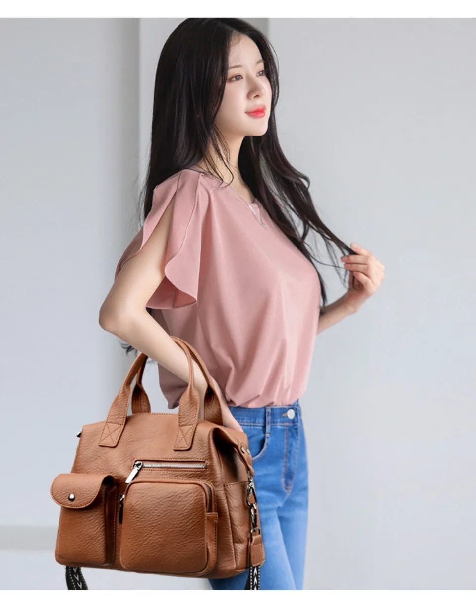 Luxury Shopping Handbags Female Shoulder Bags Designer PU Leather Crossbody Bags for Women Large Capacity Messenger Bag Tote