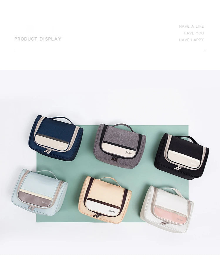 Fully Expanded Cosmetic Bag Makeup Pouch Make Up Box Toiletry Bag For Women Travel Essentials Storage Organizer Necessaire Bag