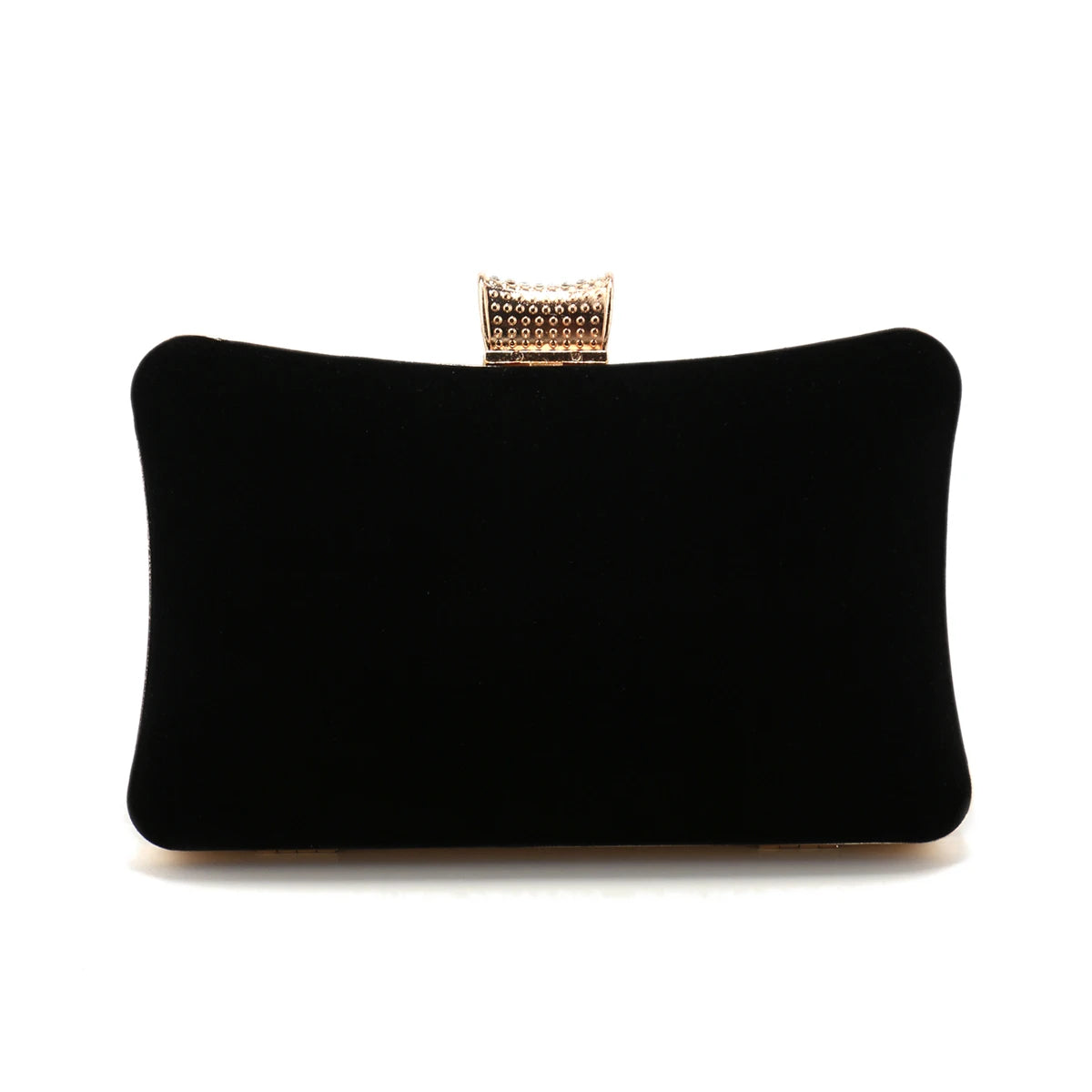 Black Color Women Evening Bags  Velvet Party Handbags Flower Rhinestones Clutch Bags New Arrival Event Banquet Flap Diamonds Pur