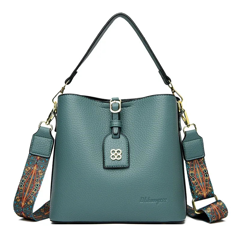 Luxury Designer High Quality Leather Women's Handbag Purses 3 Layers Multifunctional Ladies Shoulder Messenger Bags Sac Femme