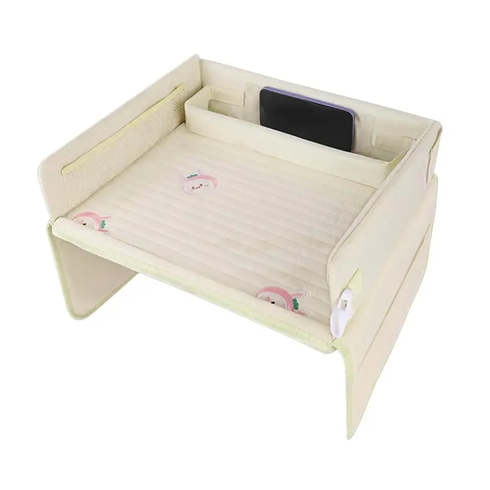 Car Seat Tray For Kids Foldable Multiple Pockets Waterproof Car Table Portable Large Capacity Table For Dining Drawing Car