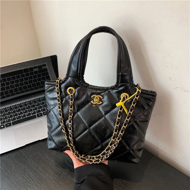Luxury Brand Popular Classic Handbags For Ladies, Leather Tote Bags With Crossbody, Elegant Women's Fashion