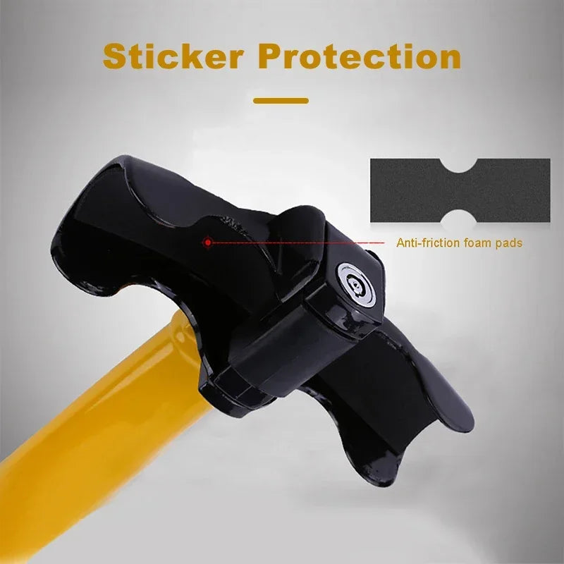Heavy Duty Car Steering Wheel Lock - Universal Anti-theft Rotary Design, Enhance Security for Car & Van