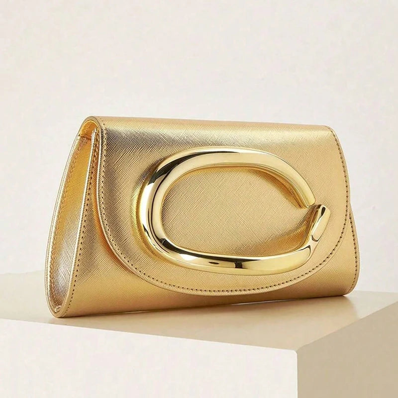 Elegant and luxurious women's evening gown bag, featuring a niche design and exquisite solid color women's handbag.