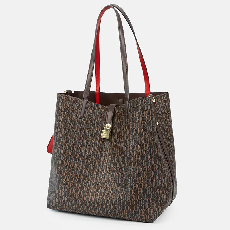 CHCH Women's Tote Bag Summer New Large Leisure Personalized Bag Retro Capacity Mother and Child Wallet