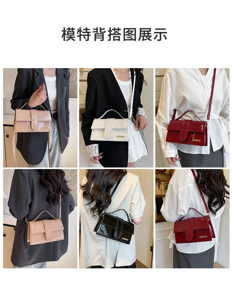 Luxury High-End Designer Paris Fashion Bag For Women Featuring Elegant Leather Crossbody Strap