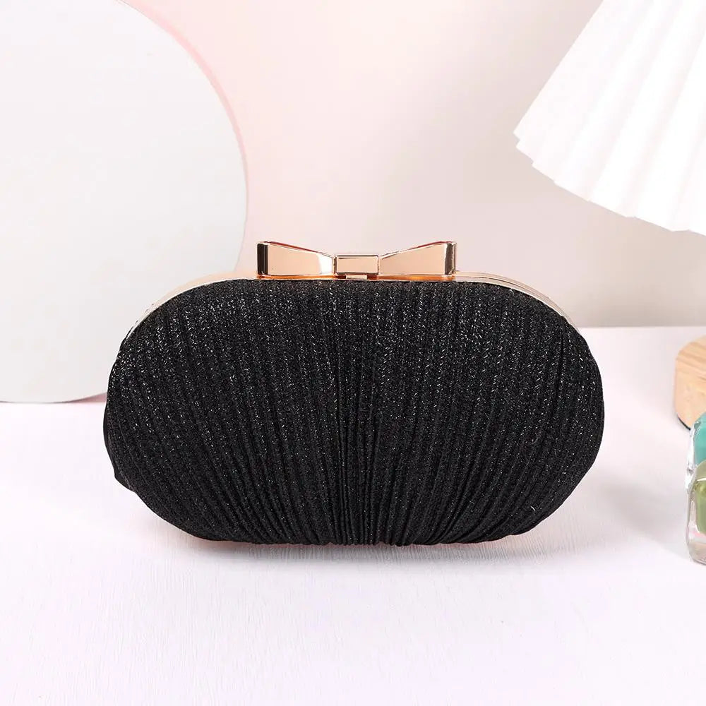 Wedding Bridal Beaded Women Evening Bag Chain Shoulder Handbags Elegant Rhinestones Clutch Egg Shape Evening Bag